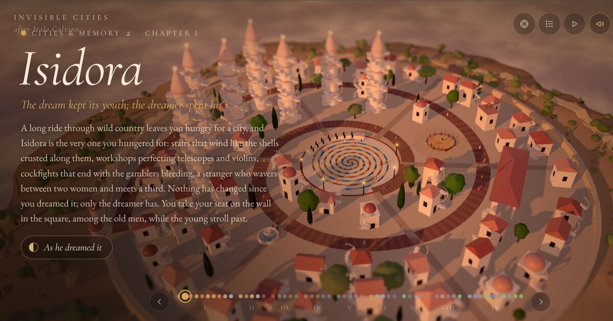 Invisible Cities visualization generated by Claude Opus 5.5