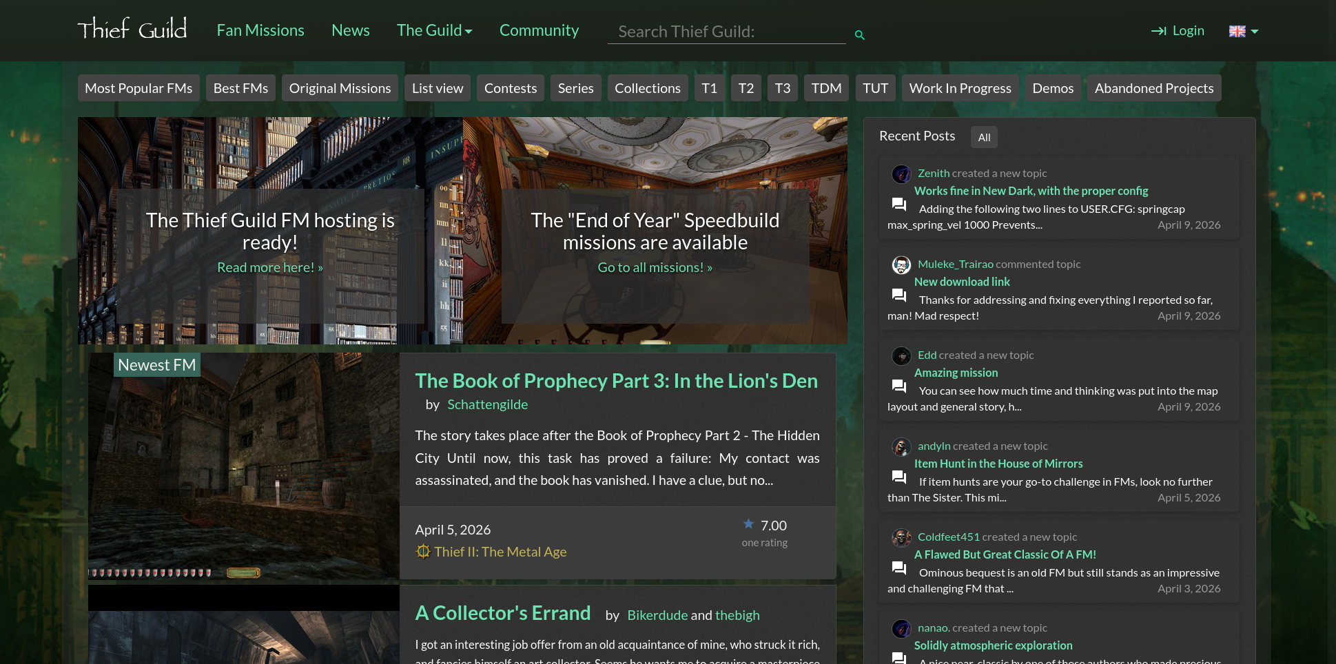 thiefguild.com - a niche portal for the Thief video game franchise